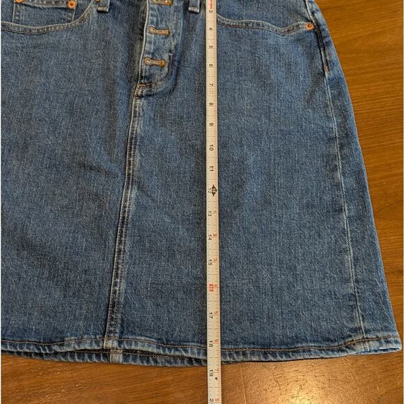 J.Crew Denim A-line Button Front Short Skirt, size 26 - Picture 6 of 8